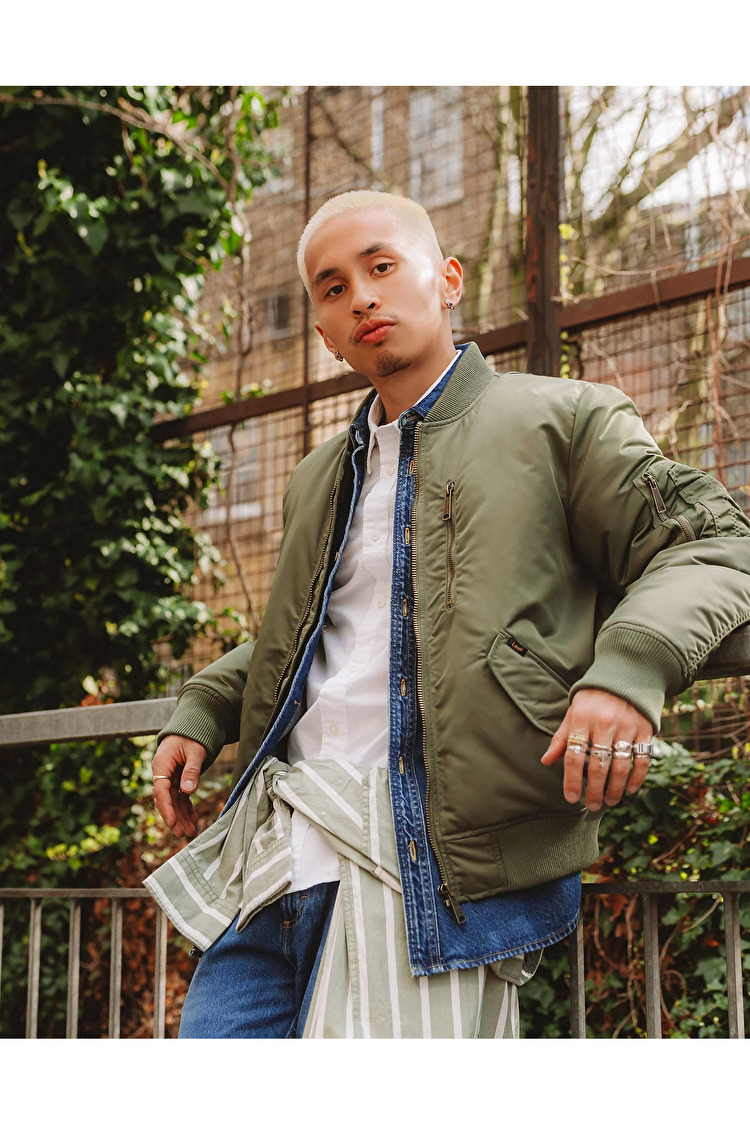 Бомбер LEE Bomber Jacket Relaxed Fit (112371315) Зелений