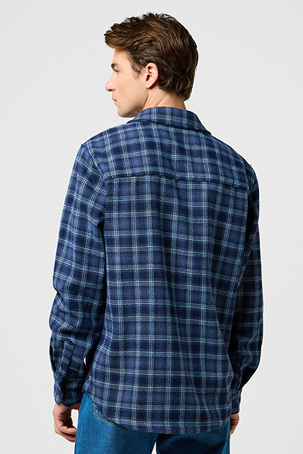 Рубашка Wrangler Overshirt Regular Fit (112371407) Синий
