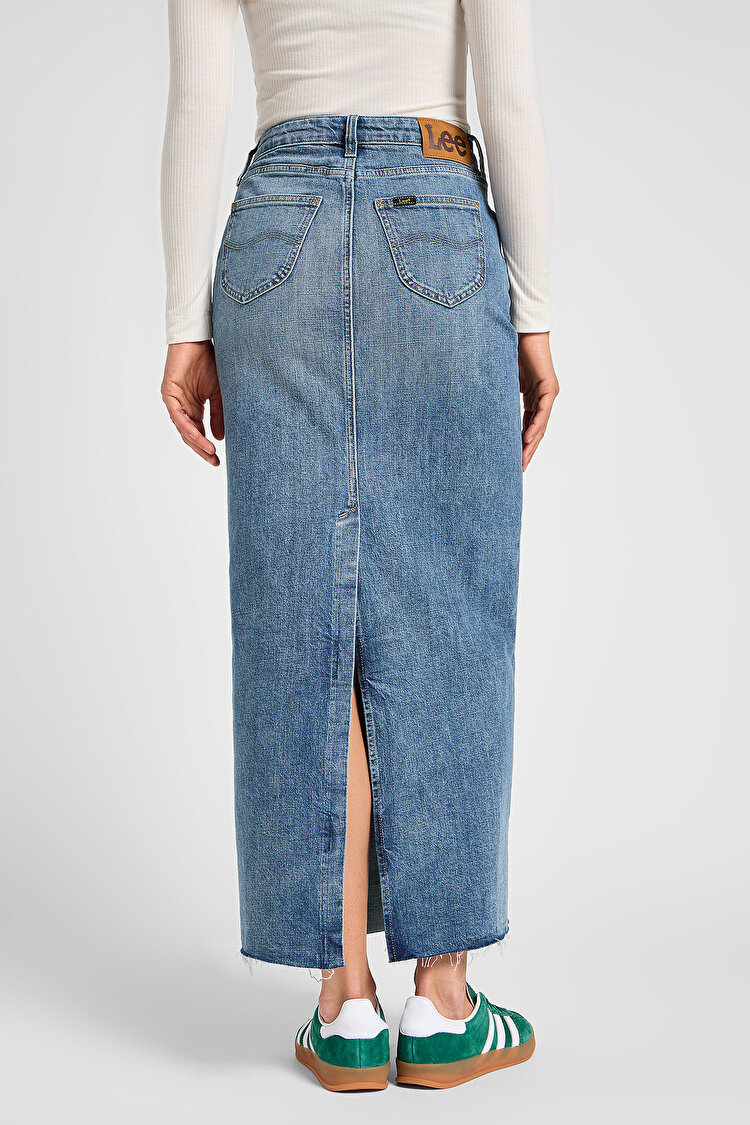 Юбка LEE Back Slit Maxi skirt (112355211) Синий