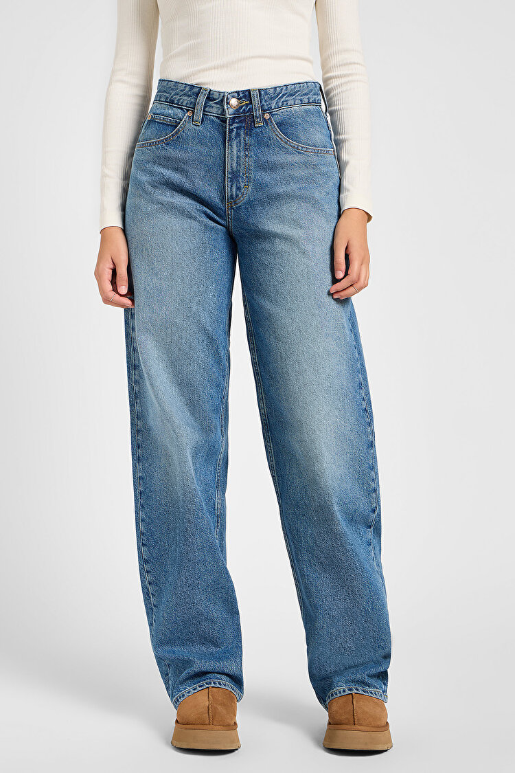 Джинси LEE Rider loose modern mid (112355132) Голубий