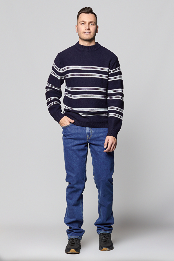 Джемпер Lee Striped Crew Knit Regular Fit (L83HLHSJ) Темно-синий