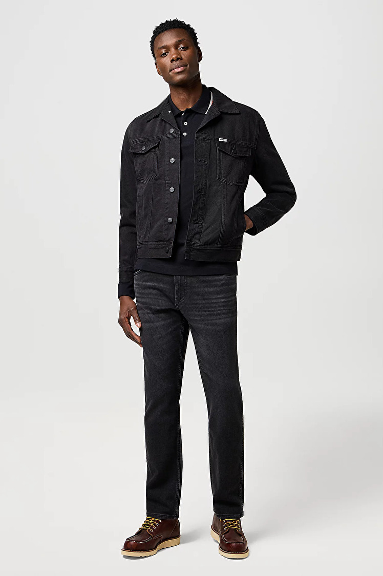 Поло Wrangler LS POLO SHIRT Regular Fit (112371505) Черный