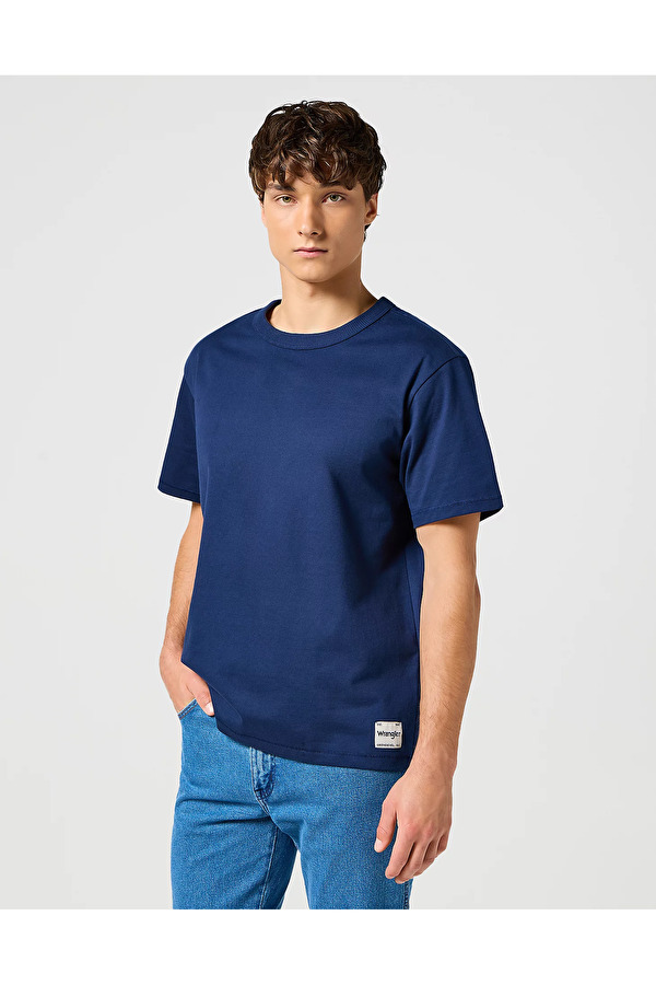 Футболка Wrangler SS SOLID TEE Relaxed Fit (112357358) Синий