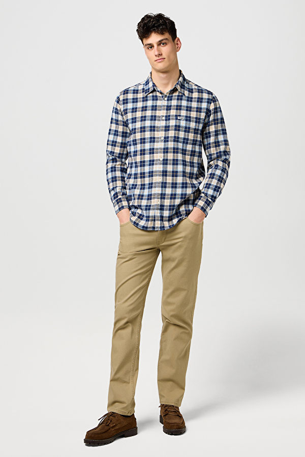 Рубашка Wrangler 1 PKT SHIRT Regular Fit (112371405) Синий