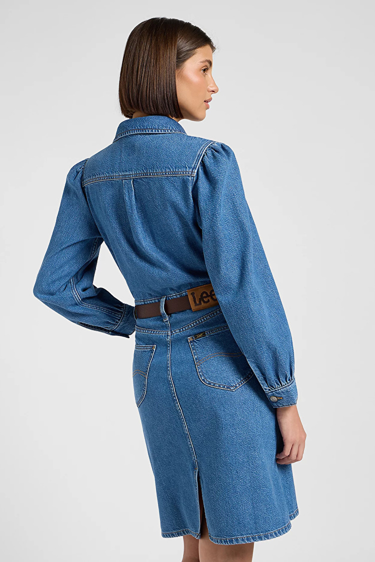 Платье LEE LONG SLEEVE DRESS Regular Fit (112370996) Голубой