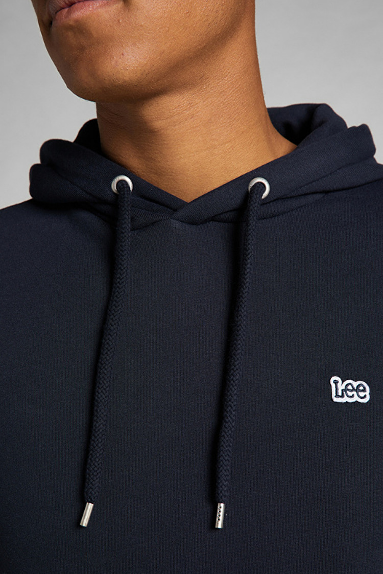 Худі LEE Plain Hoodie Regular Fit (L80YTJMA) Темно-синій
