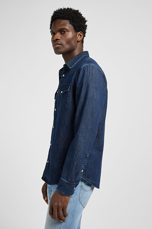 Рубашка джинсовая LEE Regular Western Shirt Regular Fit (112370561) Синий