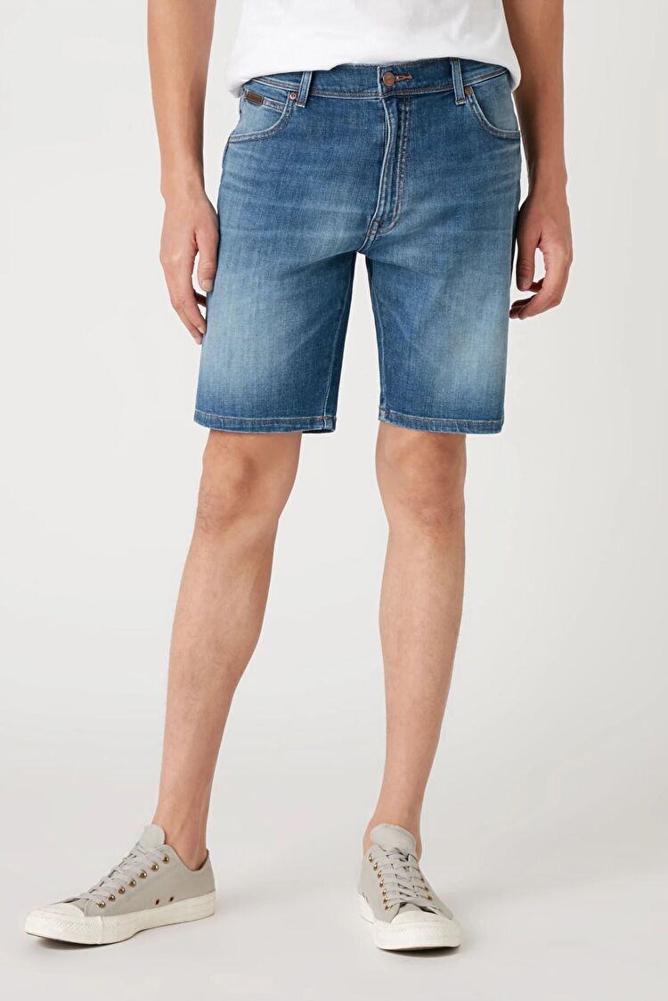 Шорти джинсові Wrangler Texas shorts Regular Fit (W11CQ148R) Блакитний