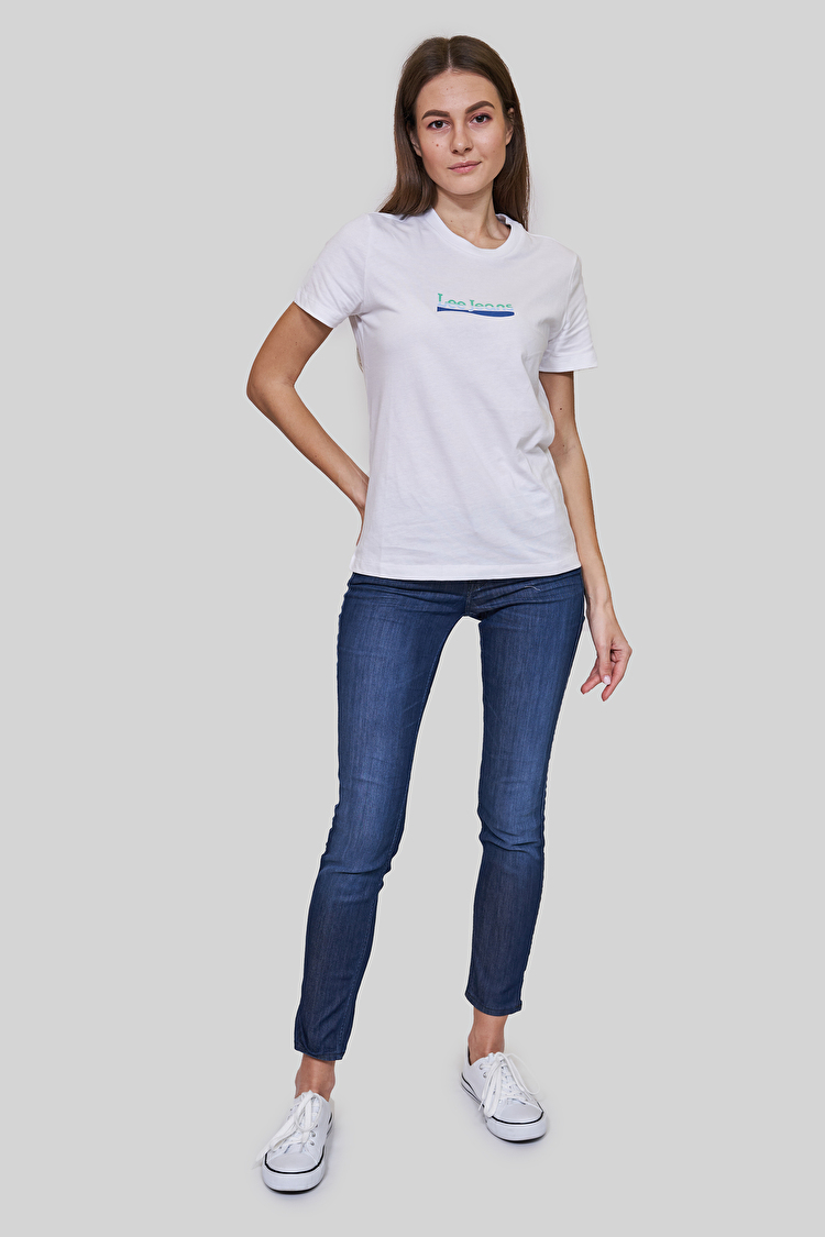 Футболка LEE Slim Logo Tee Slim Fit (L44NEPLJ) Белый
