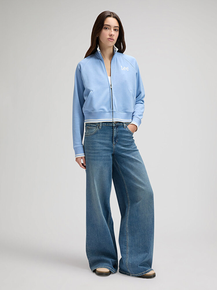 Свитшот на молнии LEE ZIP UP Relaxed Fit (112376984) Голубой