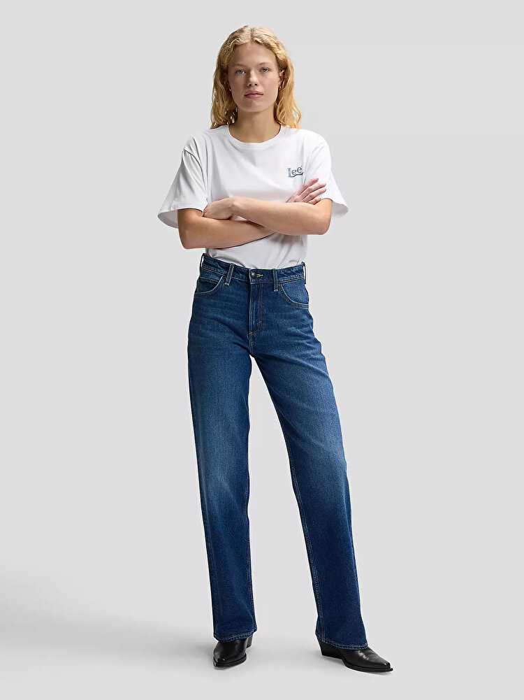 Джинси LEE RIDER LOOSE Loose Fit (112378933) Блакитний