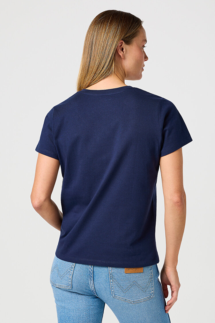 Футболка Wrangler DRAPEY V NECK  (112362546) Голубий