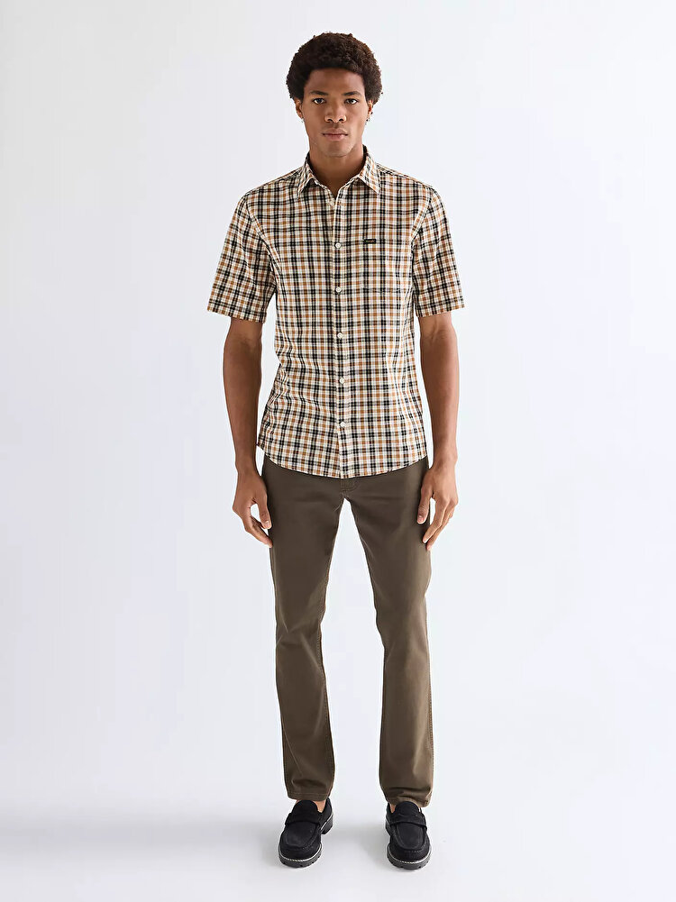 Сорочка Wrangler SS 1 PKT SHIRT Regular Fit (112378048) Коричневий