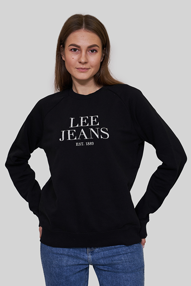 Свитшот LEE Crew Neck Sweatshirt Regular Fit (L53ATX01) Черный