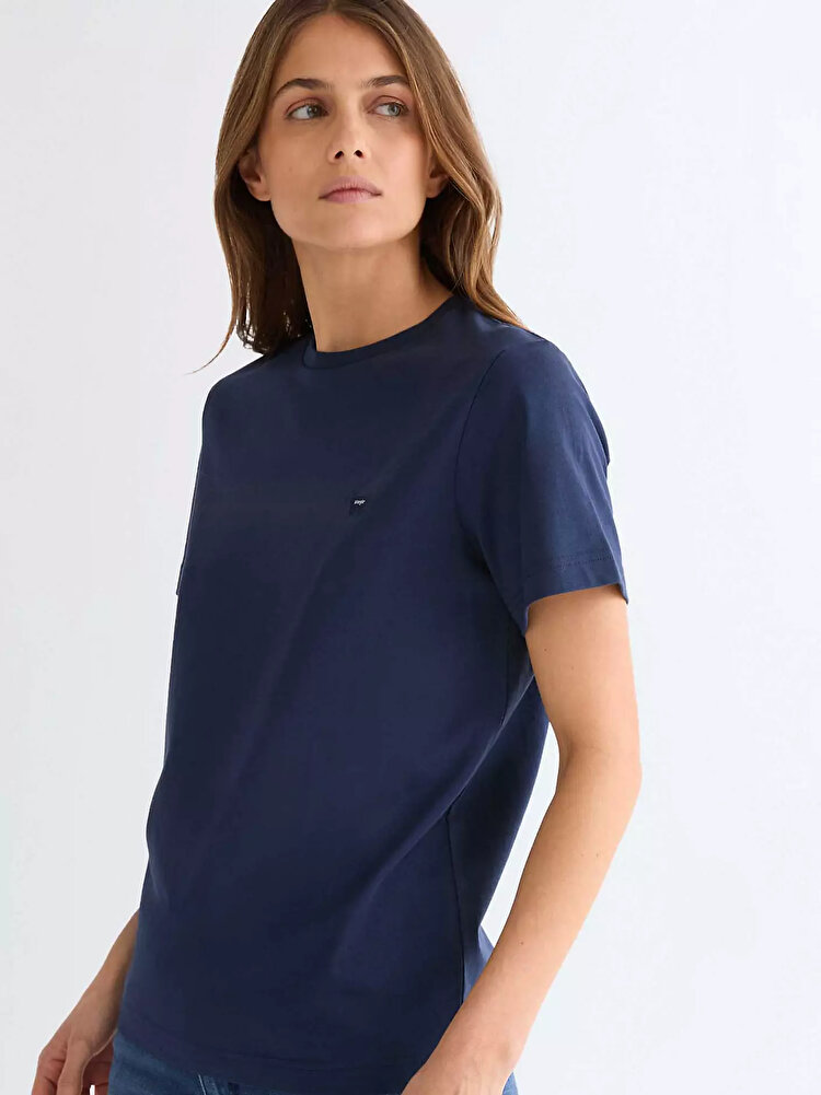 Футболка Wrangler Sign Off Tee Slim Fit (112356454) Синий