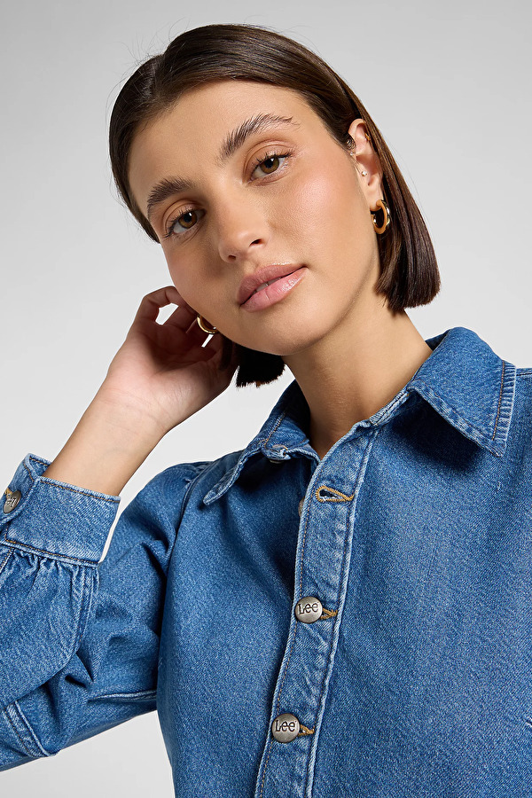 Сукня LEE LONG SLEEVE DRESS Regular Fit (112370996) Голубий