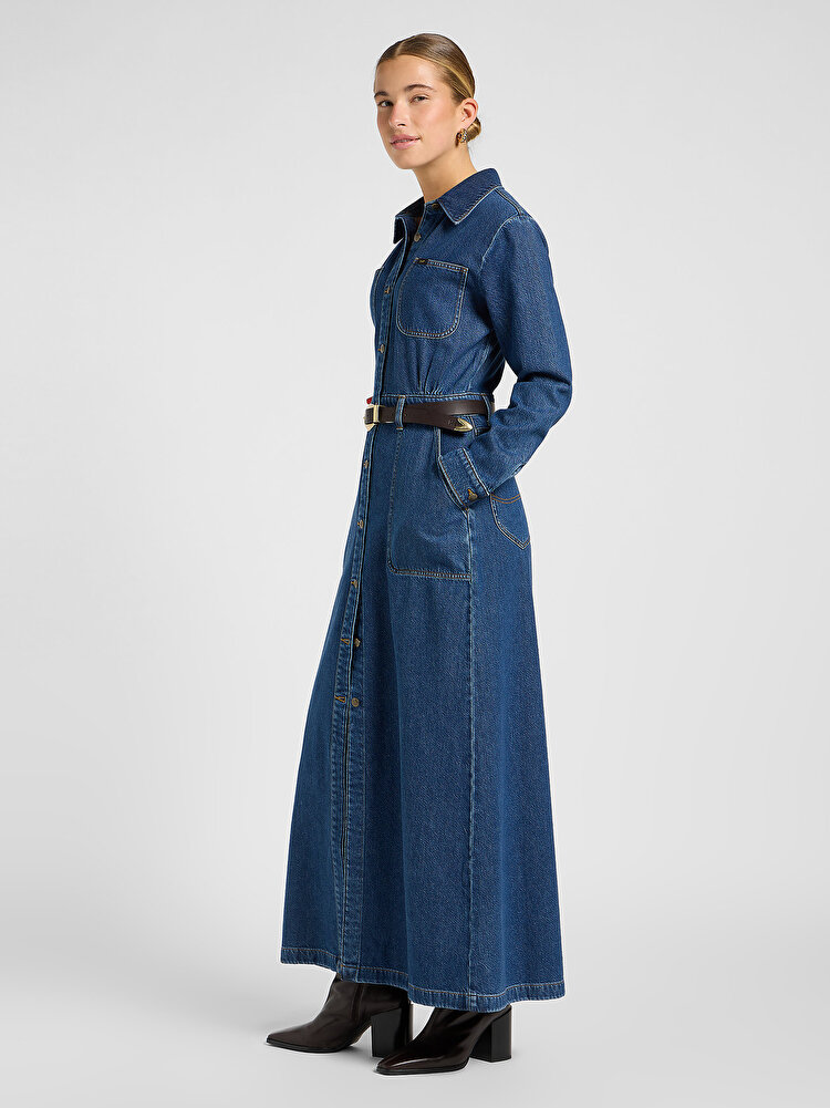 Платье LEE MAXI DENIM UTILITY DRESS Regular Fit (112370993) Синий