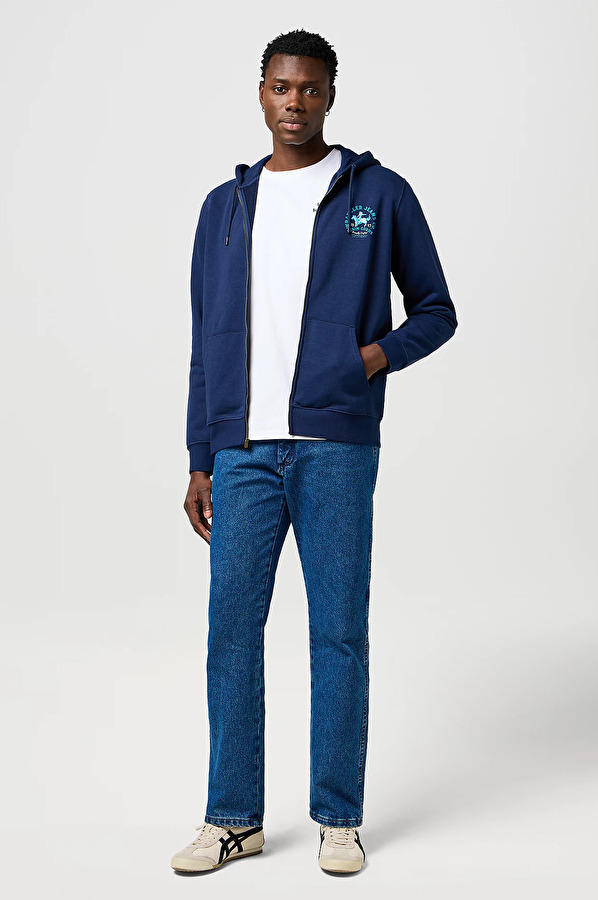 Худи Wrangler GRAPHIC ZIP HOODIE Regular Fit (112371461) Синий