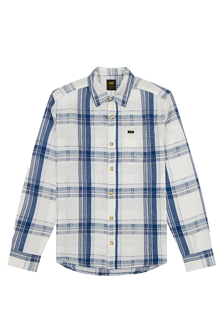 Рубашка LEE Leesure Shirt Regular Fit (112377249) Голубой