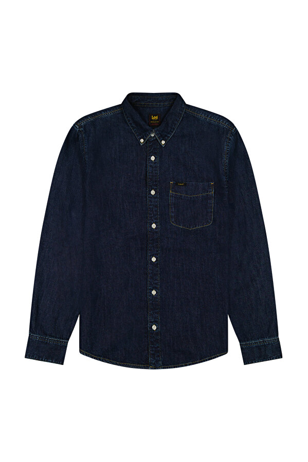 Сорочка джинсова LEE Lee Button Down Regular Fit (112370702) Синій