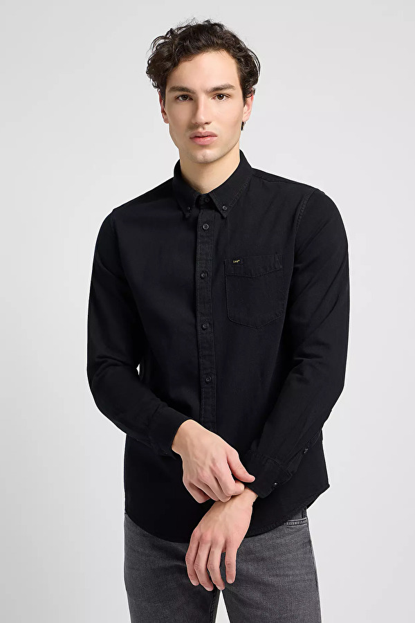 Рубашка джинсовая LEE Button Down Shirt Regular Fit (112330674-L880PA01) Черный