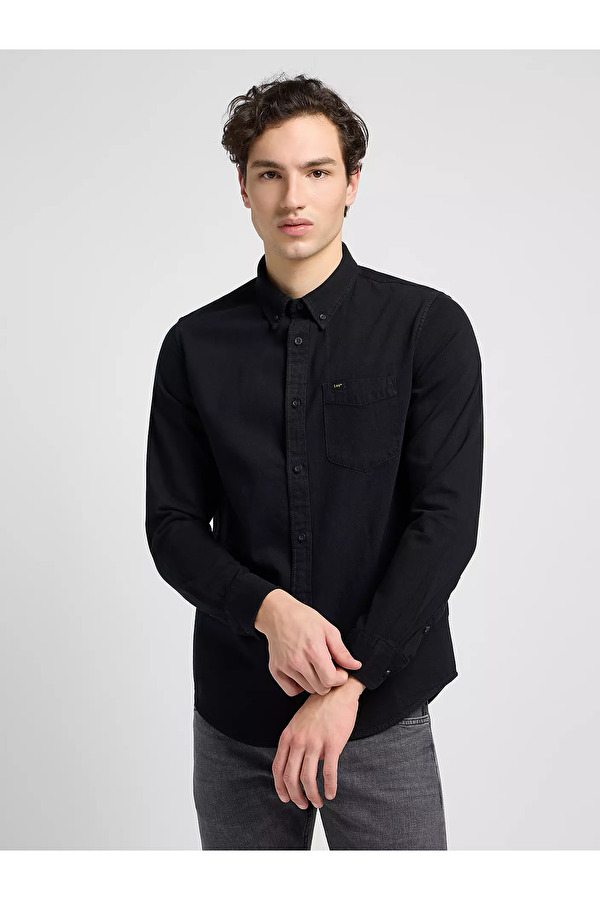 Сорочка джинсова LEE Lee Button Down Regular Fit (112330674) Чорний