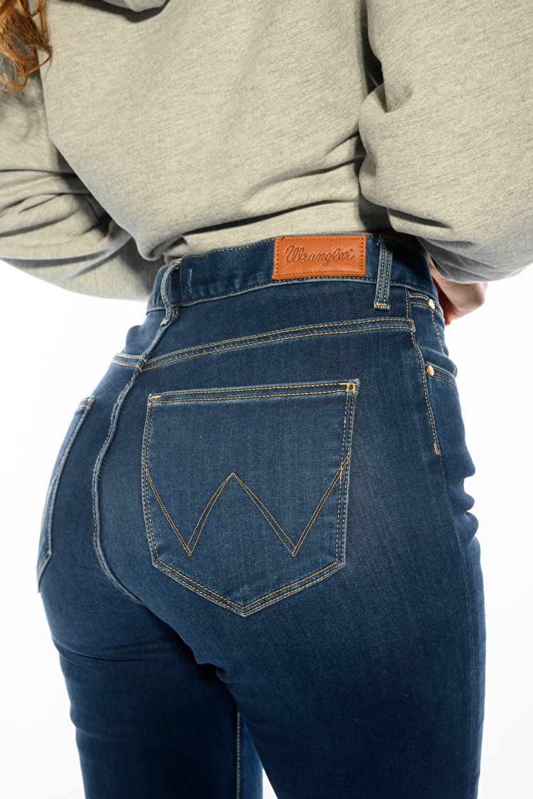 Джинси Wrangler High Rise Skinny Skinny Fit (W27HRL21L) Синій