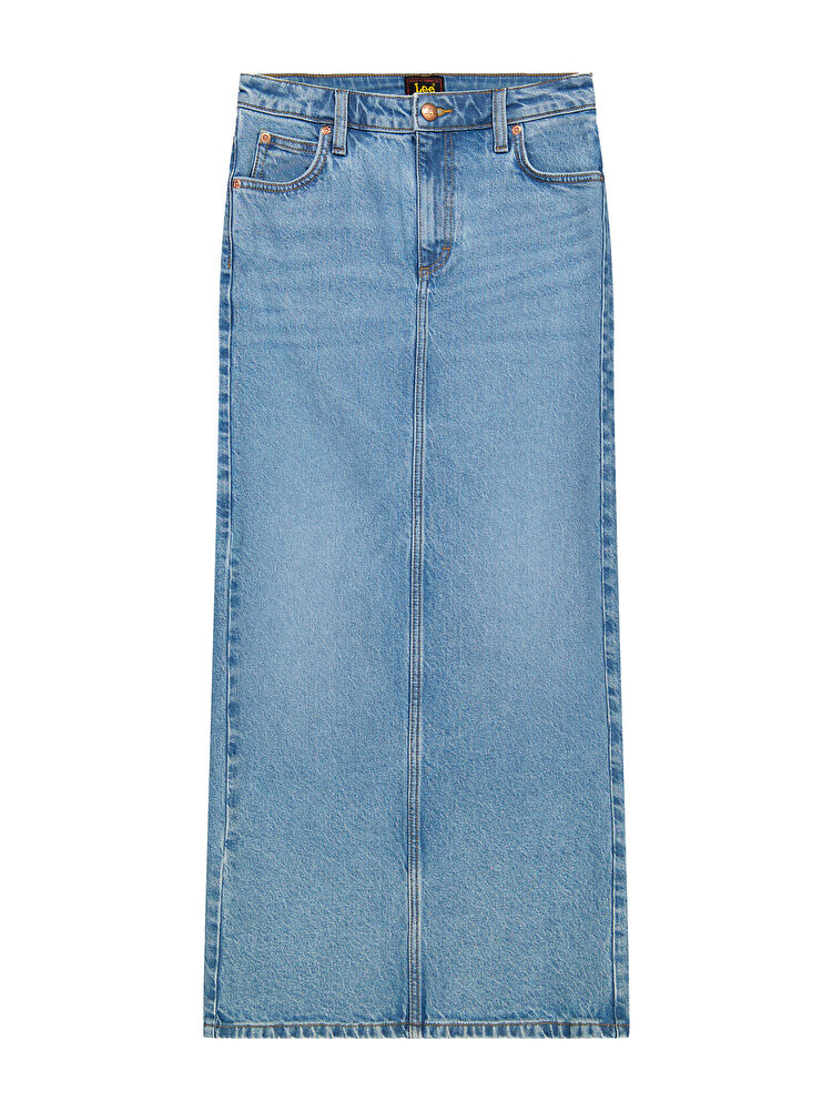 Юбка LEE Back Slit Maxi skirt Regular Fit (112376721) Голубой