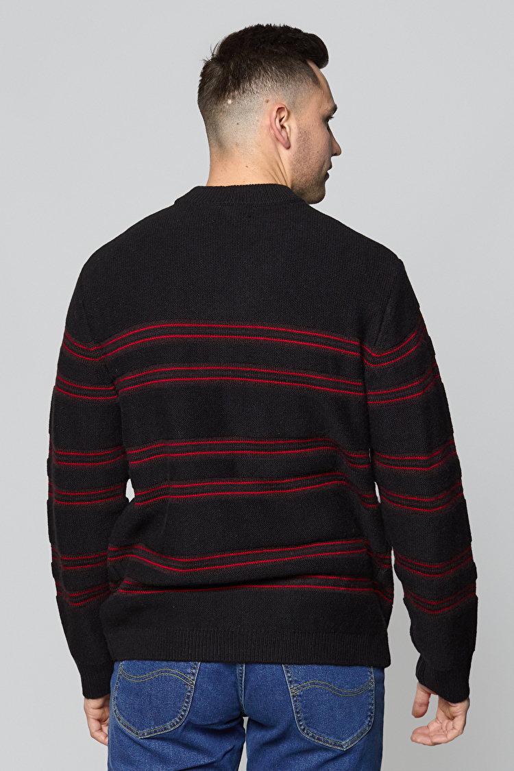 Джемпер LEE Striped Crew Knit Regular Fit (L83HLHEM) Чорний