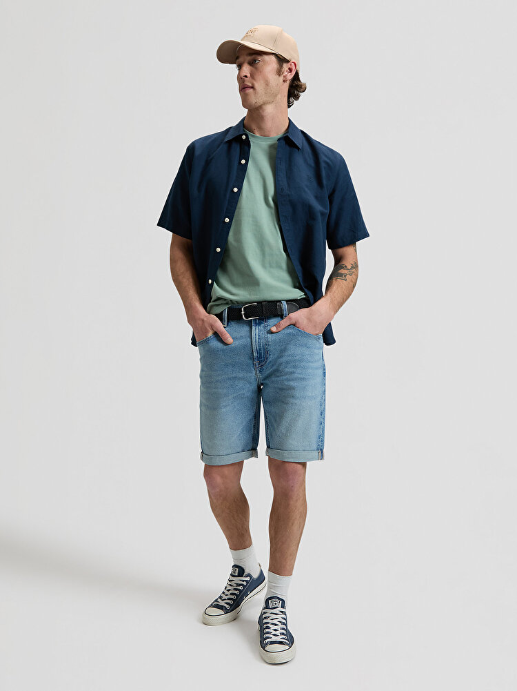 Шорты LEE 5 Pocket Short Regular Fit (112376920) Голубой