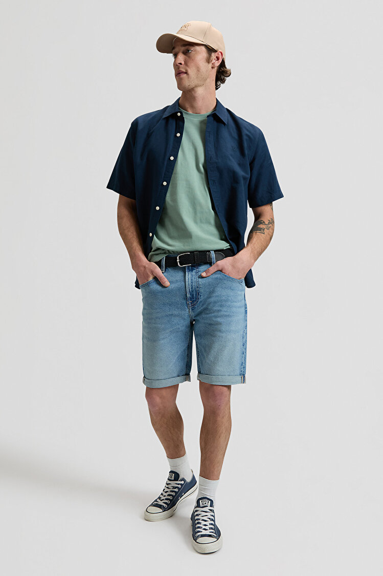 Шорти LEE 5 Pocket Short Regular Fit (112376920) Блакитний