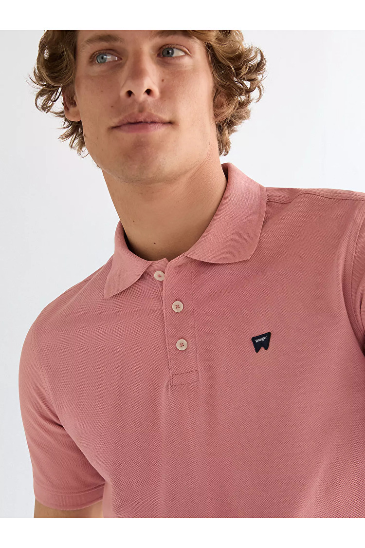 Поло Wrangler Polo shirt Regular Fit (112378002) Рожевий