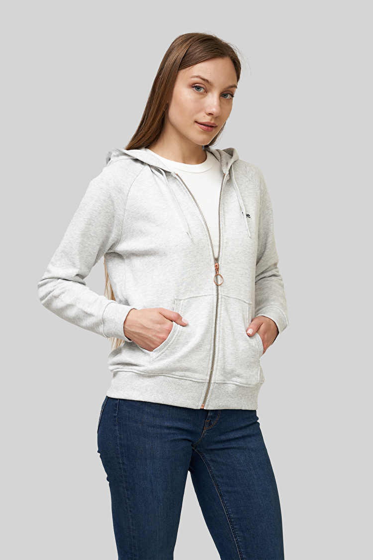 Толстовка LEE Zip Through Hoodie Regular Fit (L53QBR03) Серый