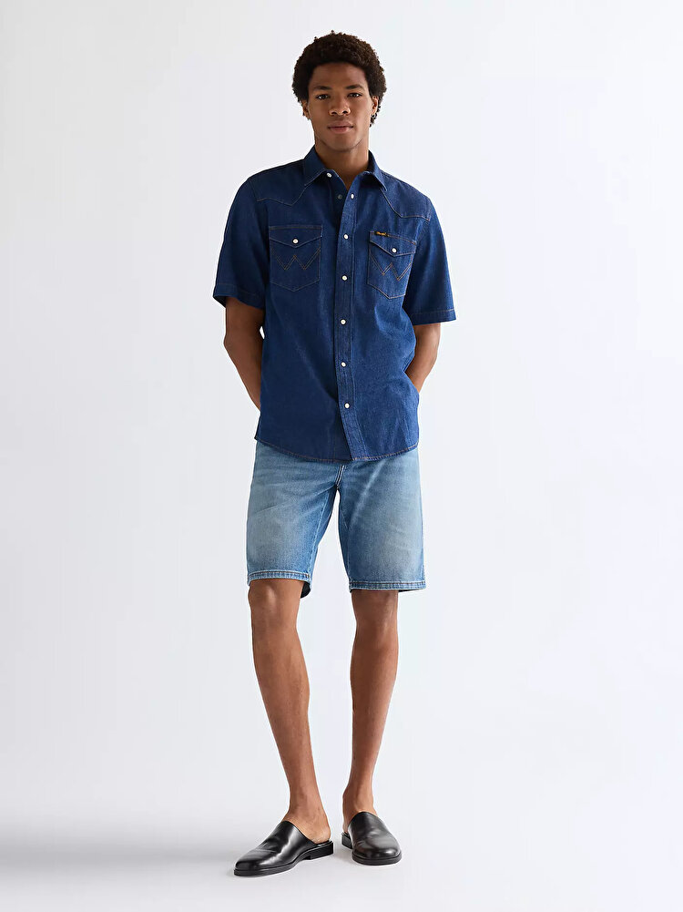 Сорочка Wrangler SS WESTERN SHIRT Regular Fit (112378127) Синій