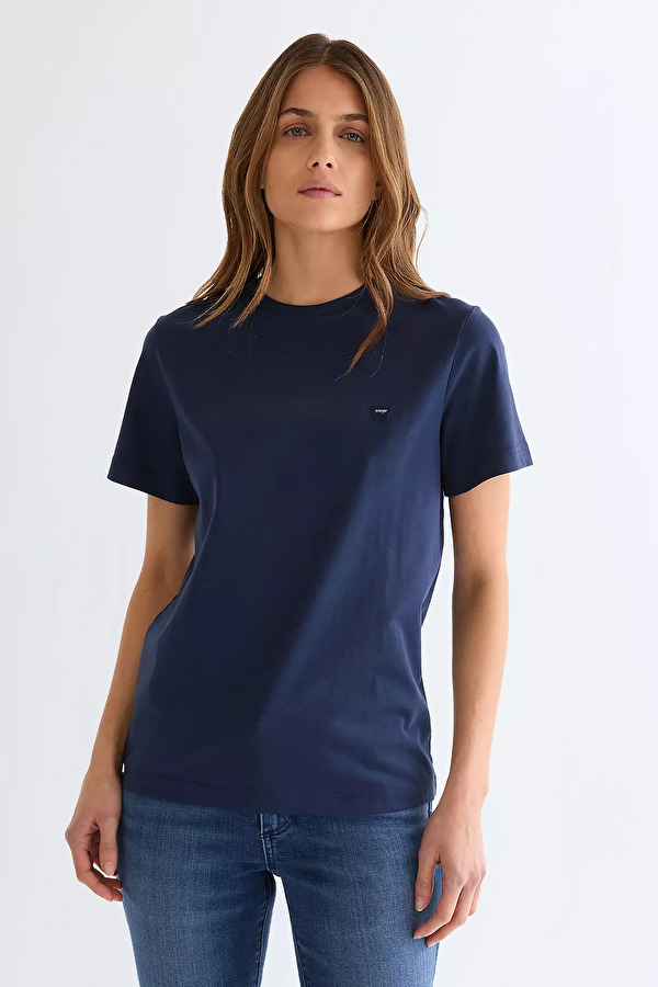 Футболка Wrangler Sign Off Tee Slim Fit (112356454) Синій