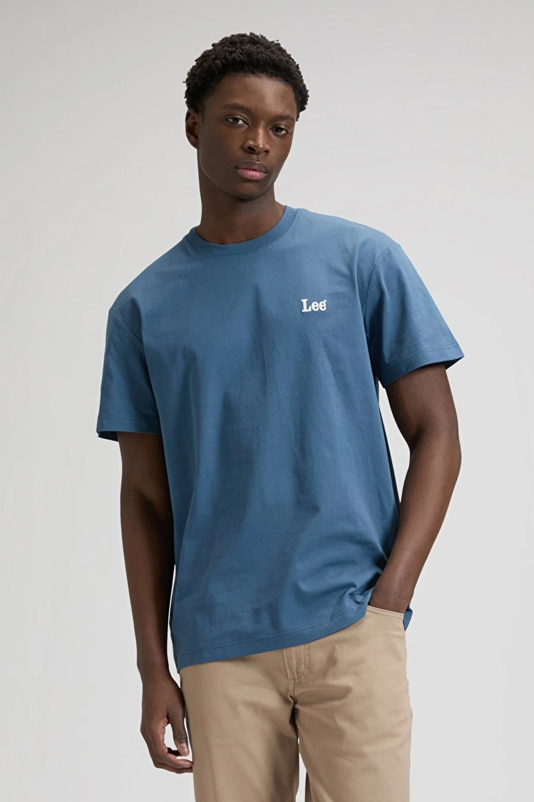 Футболка LEE SS SMALL LOGO TEE Relaxed Fit (112376433) Блакитний