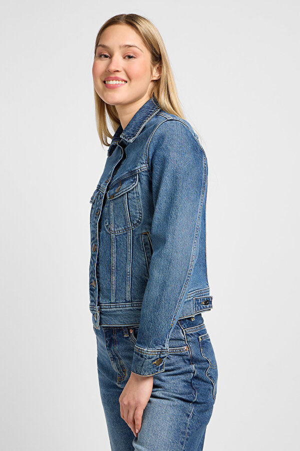 Куртка джинсовая LEE Rider Jacket Regular Fit (112341297) Голубой