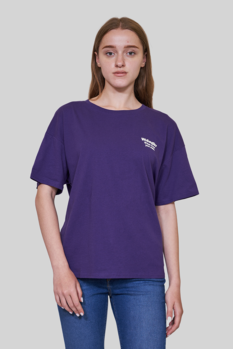Футболка Wrangler Girlfriend Tee Loose Fit (W7R9GHP04) Фіолетовий