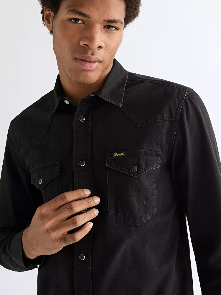 Сорочка Wrangler Western Shirt Regular Fit (112378427) Чорний