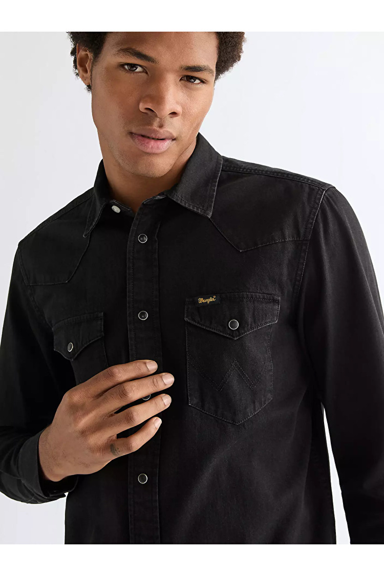 Рубашка Wrangler Western Shirt Regular Fit (112378427) Черный