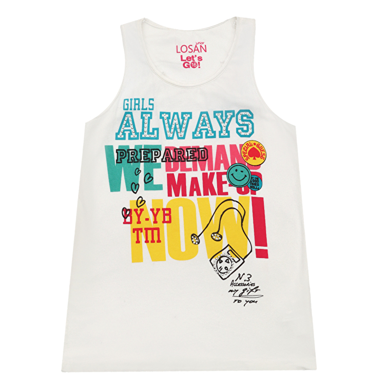 Комплект: Майка та шорти Losan Junior girls (314-8023AB/001) Білий