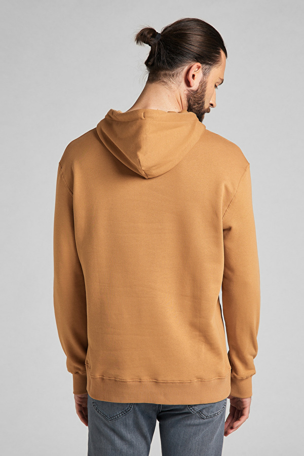 Худи LEE Plain Hoodie Regular Fit (L80YTJSZ) Коричневый
