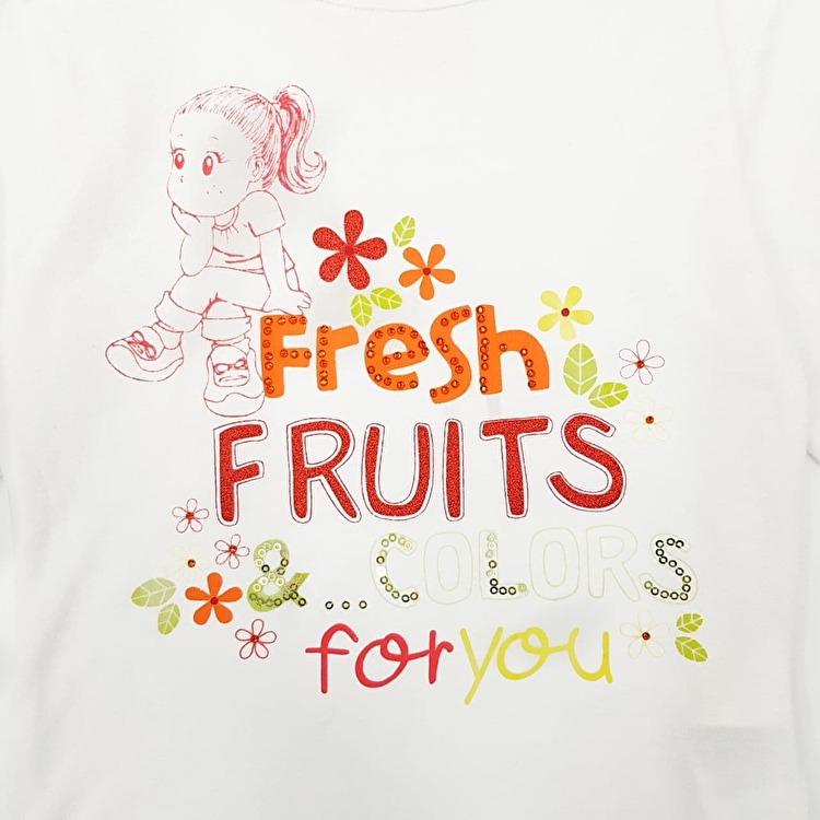 Футболка з довгим рукавом Losan Kids girls (316-1028AD/001) Білий