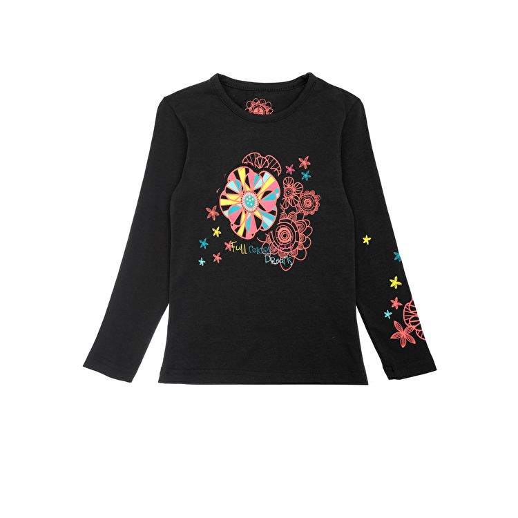 Комплект: Джемпер, юбка и колготы Losan Kids girls (526-8006AD/63) Черный