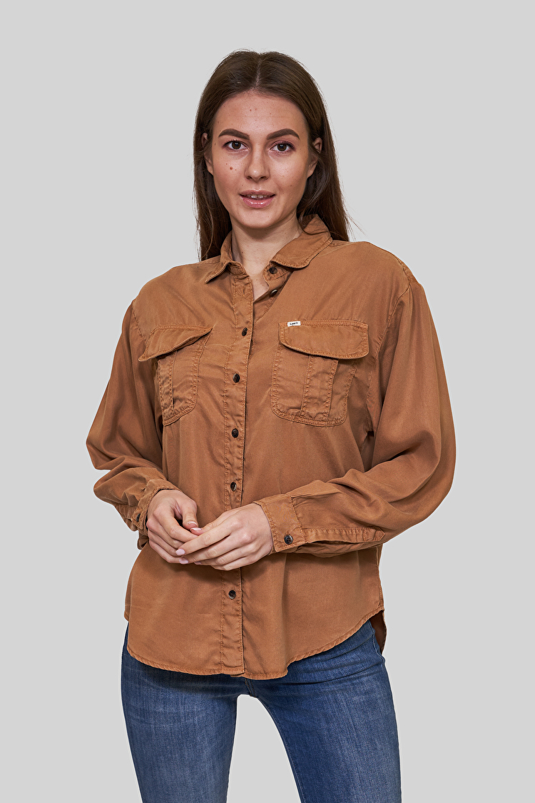Сорочка LEE Floral Blouse Relaxed Fit (L49UBPSZ) Коричневий