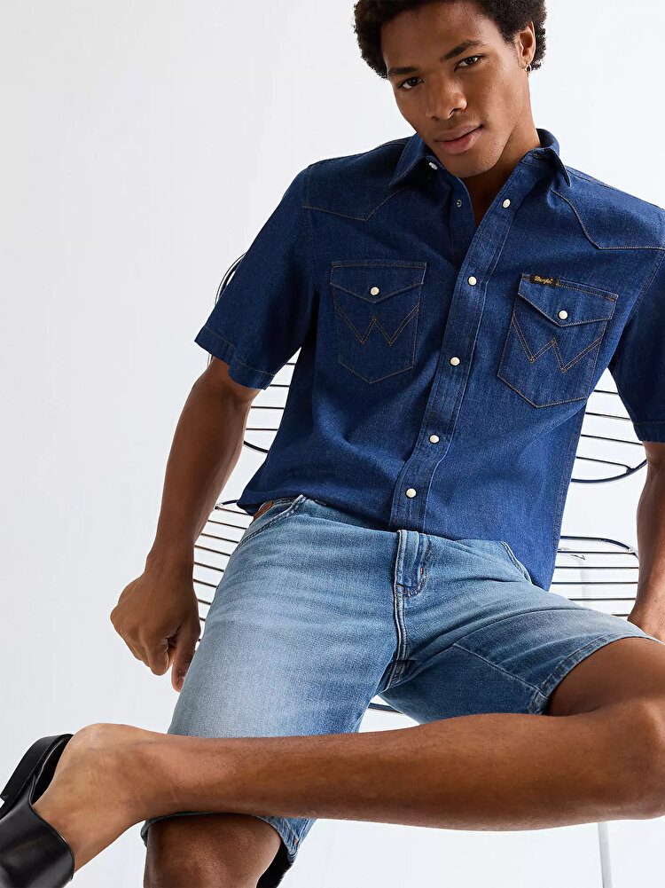 Шорты Wrangler Texas shorts Regular Fit (112377790) Голубой