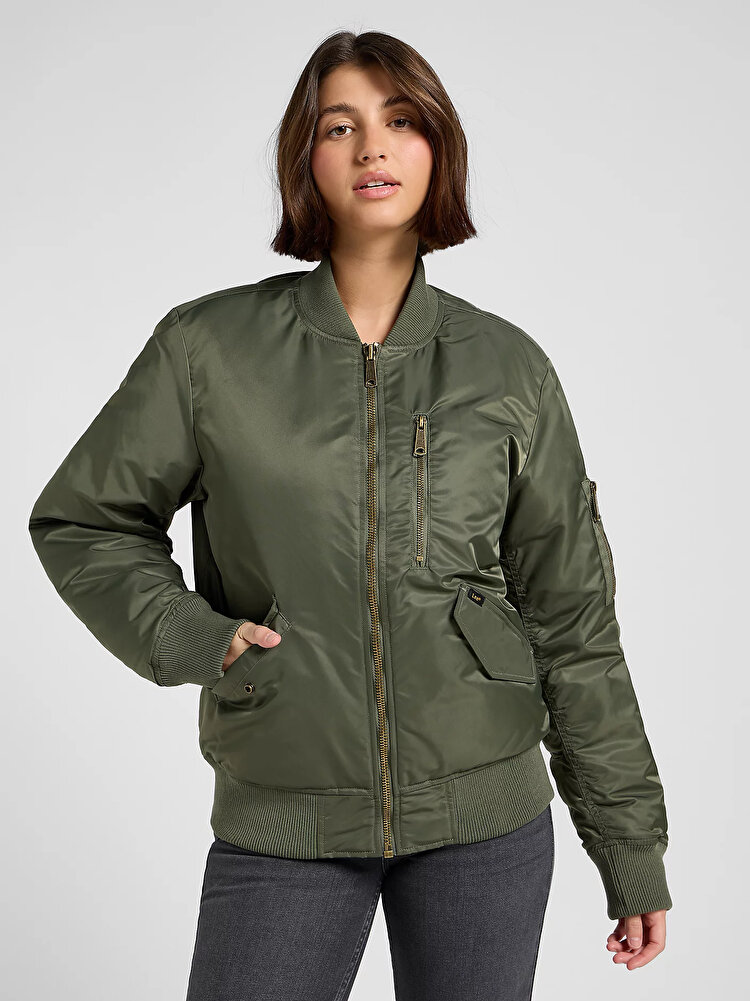 Бомбер LEE Bomber Jacket Relaxed Fit (112371315W) Зелений