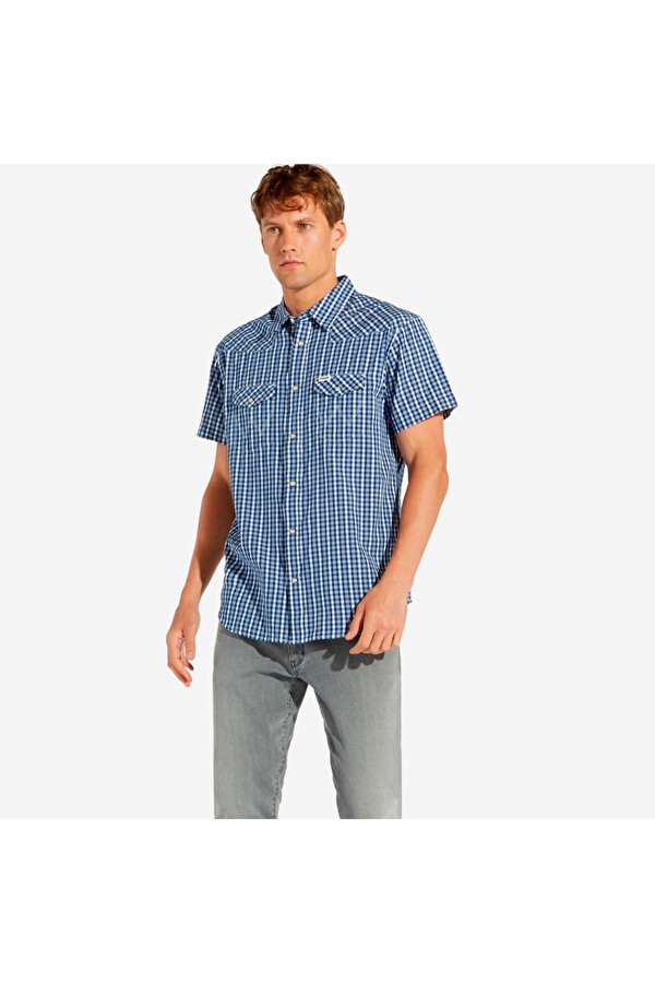 Рубашка Wrangler Western Shirt Regular Fit (W5A244M49) Синий