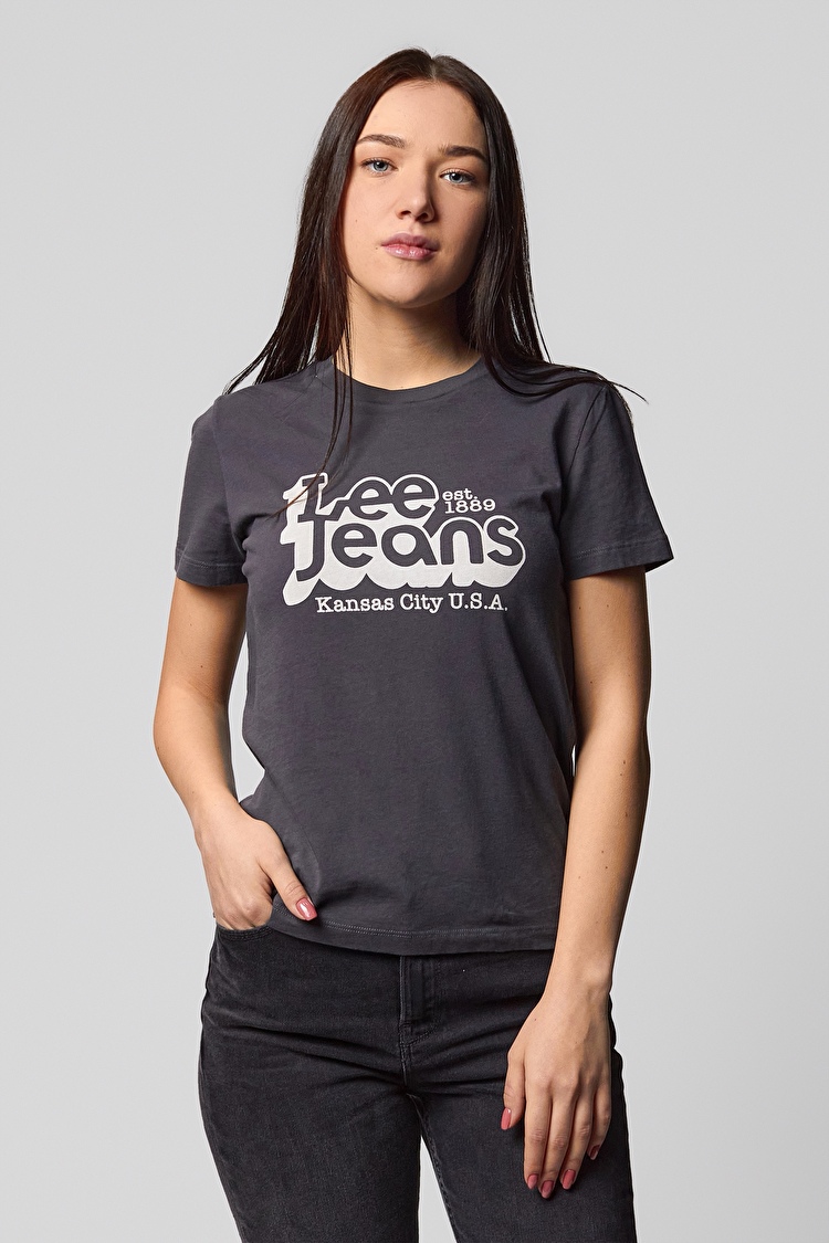 Футболка LEE Slim Logo Tee Slim Fit (L44CEPON) Темно-сірий